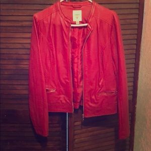Red PU Jacket